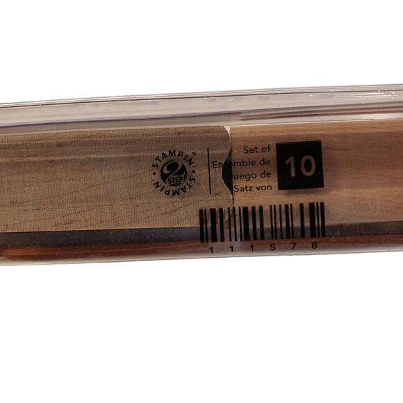 Stampin Up Flower Fancy Two Step Stampin Wood Block Stamp Set Made in USA - Picture 6 of 7